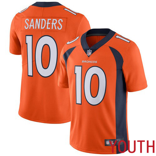 Youth Denver Broncos 10 Emmanuel Sanders Orange Team Color Vapor Untouchable Limited Player Football NFL Jersey